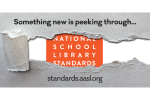 Standards peeking through torn paper