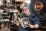 B&O Railroad Museum archivist Anna Kresmer 